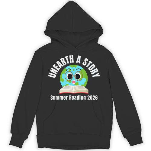 Unearth a Story Summer 2026 Reading Program Earth Read Book Unisex Hoodie - Bookorys DE