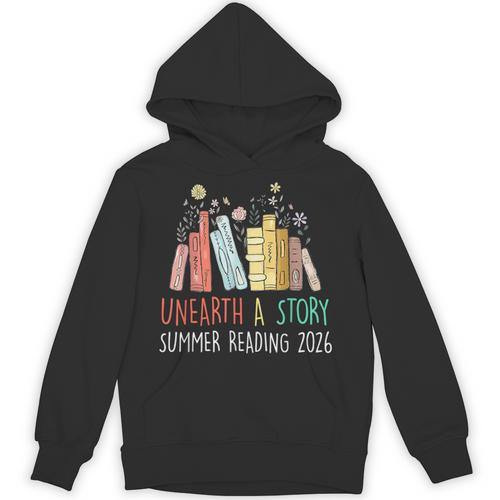 Unearth A Story Summer Reading 2026 Book Wildflowers Unisex Hoodie - Bookorys CA