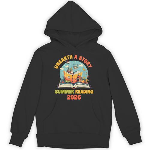 Unearth a Story Summer Reading 2026 Librarian Book Library Unisex Hoodie - Bookorys