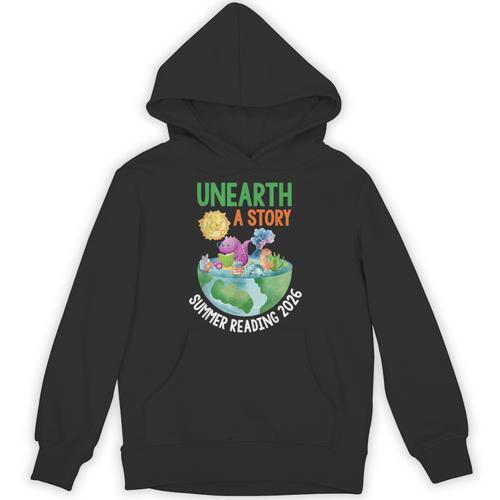 Unearth A Story Summer Reading Program 2026 Animals Book Unisex Hoodie - Bookorys