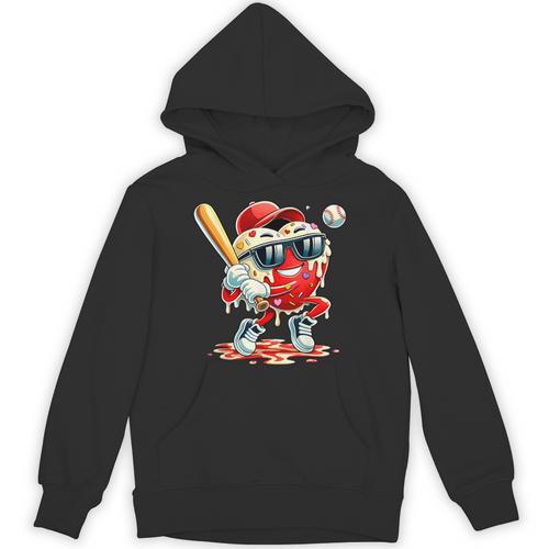 Valentines Day Heart Baseball Drip Ice Cream Boys Kids Men Unisex Hoodie - Sportilla