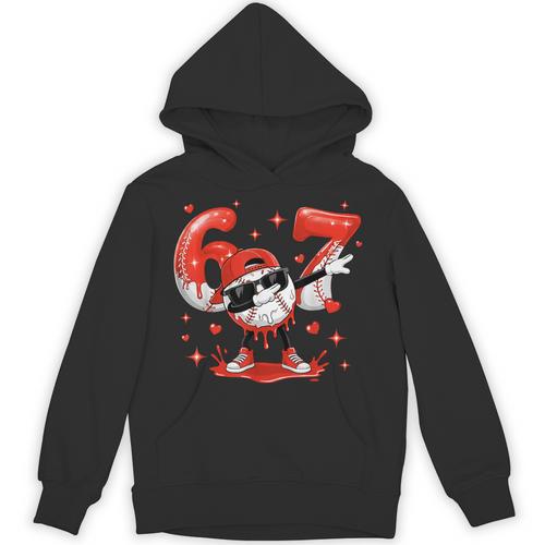 Valentines Day Six Seven Baseball 6 7 Meme Dab Heart Boys Unisex Hoodie - Sportilla