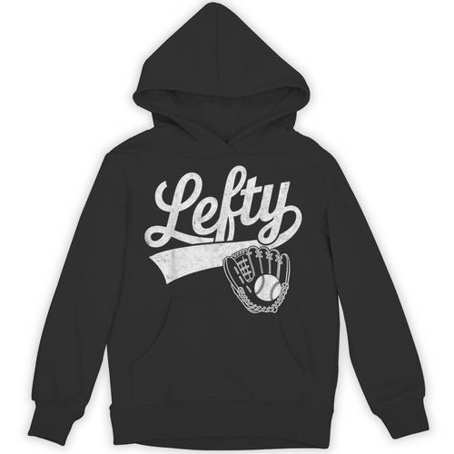 Vintage Baseball Tee Lefty Left Handed Baseball Player Unisex Hoodie - Sportilla