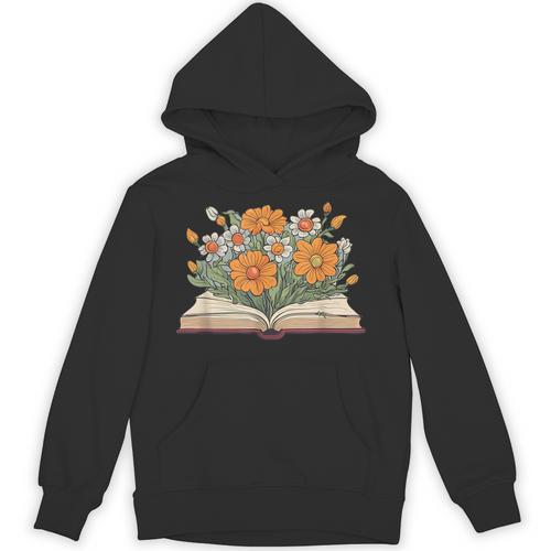 Vintage Book Lover Teacher Wildflowers Reading Read Graphic Unisex Hoodie - Bookorys