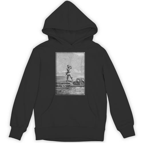 Vintage Captain Nemo Book Illustration 1871 Unisex Hoodie - Bookorys CA