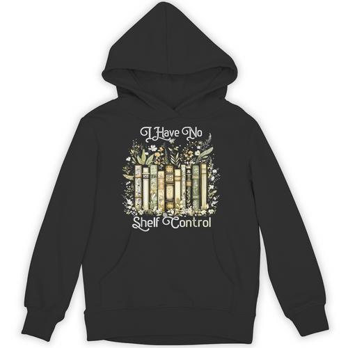 Vintage Floral Bookshelf I Have No Shelf Control Book Lovers Unisex Hoodie - Bookorys AU