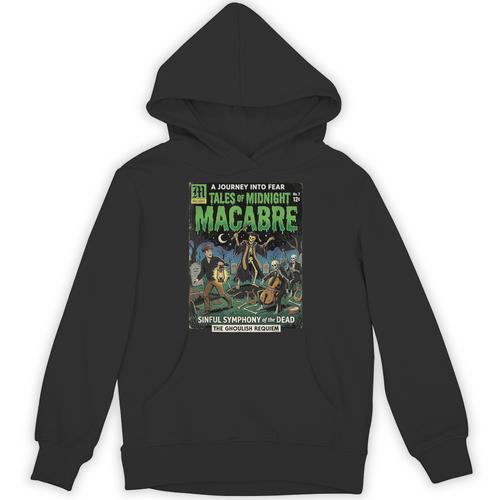 Vintage Retro Horror Comic Book Cover Skeleton Macabre Unisex Hoodie - Bookorys CA