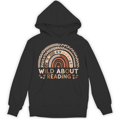 Wild About Reading Books Reader Lover Library Day Librarian Unisex Hoodie - Bookorys