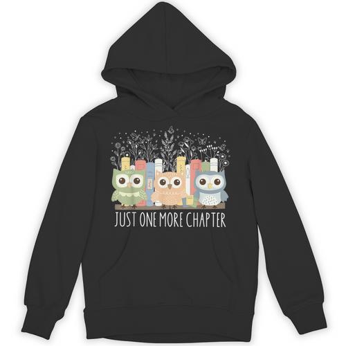 Wildflower Just One More Chapter Owl Book Lover Reader Unisex Hoodie - Bookorys DE