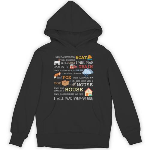 I Will Read Books On a Boat & Everywhere Reading Unisex Hoodie - Bookorys