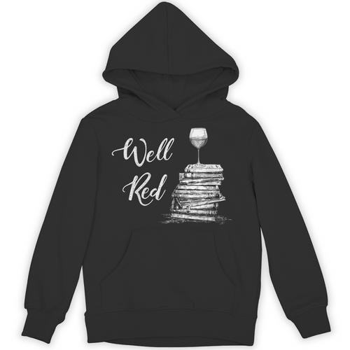 Wine Lovers WELL RED Book Club Drinking Unisex Hoodie - Bookorys DE