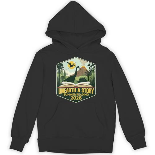 Women's 2026 Summer Reading Unearth a Story Teachers Students Book Unisex Hoodie - Bookorys CA