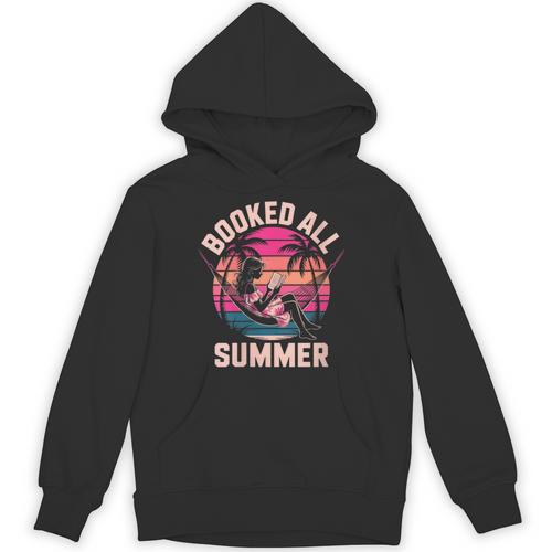 Womens Book Girl Summer Beach Vacation Book Lover Unisex Hoodie - Bookorys