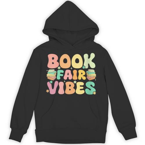 Women's Library Book Fair Vibe Groovy Retro School Reading Nostalgic Unisex Hoodie - Bookorys UK