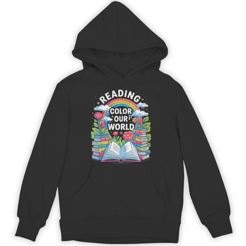 Women's Reading Colors Our World Rainbow Books Kids Unisex Hoodie - Bookorys DE