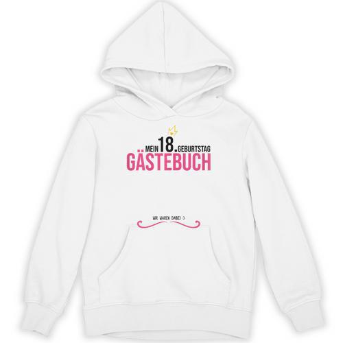 18th Birthday Girl 18 Years Party Guest Book Unisex Hoodie - Bookorys