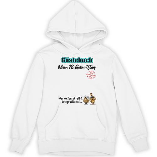 18th Birthday Guest Book 18 Years Girl Boy Unisex Hoodie - Bookorys