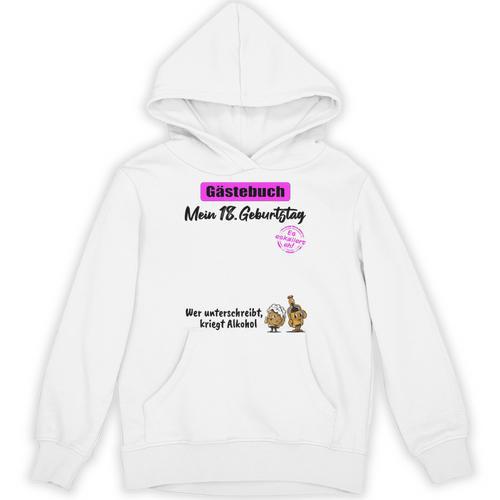 18th Birthday Guest Book 18 Years Girl Woman Unisex Hoodie - Bookorys