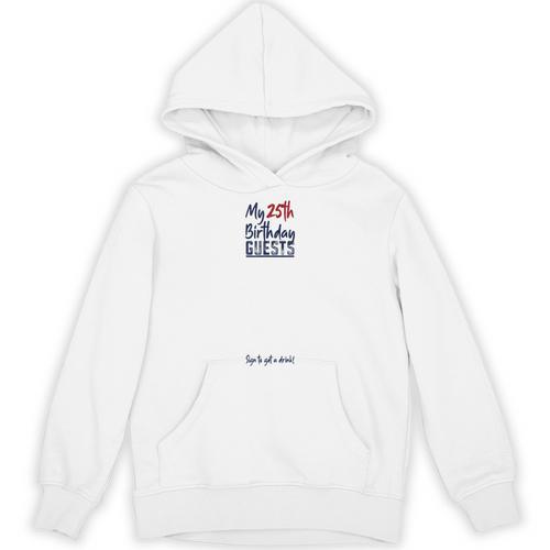 My 25th Birthday Guest Book Tee For Women Men 25 Years Old Unisex Hoodie - Bookorys DE