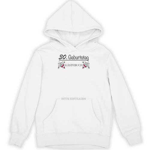 30th Birthday Guest Book For Guests At The Great Celebration Unisex Hoodie - Bookorys