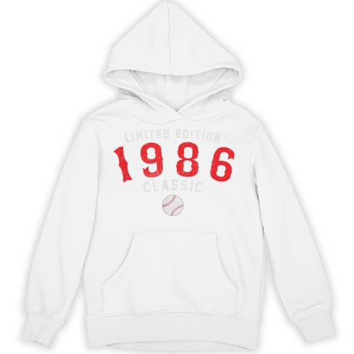 40 Year Old 1986 Classic Baseball 40th Birthday Unisex Hoodie - Sportilla
