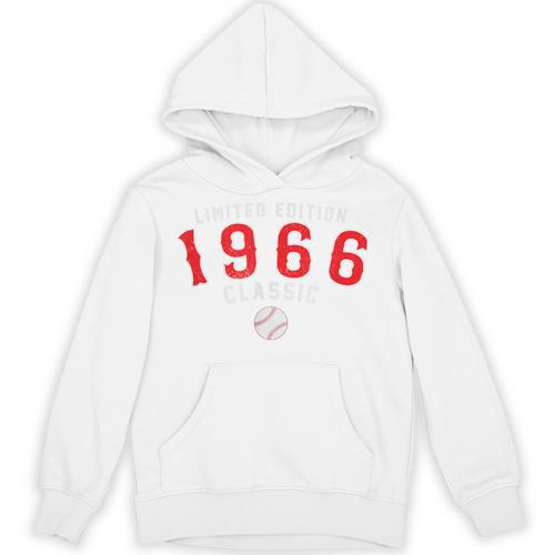 60 Year Old 1966 Classic Baseball 60th Birthday Unisex Hoodie - Sportilla