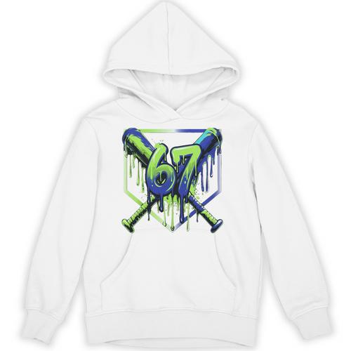 67 Baseball Drip Effect Urban Tee Style 6-7 Meme Graphic Premium Tri-Blend Unisex Hoodie - Sportilla