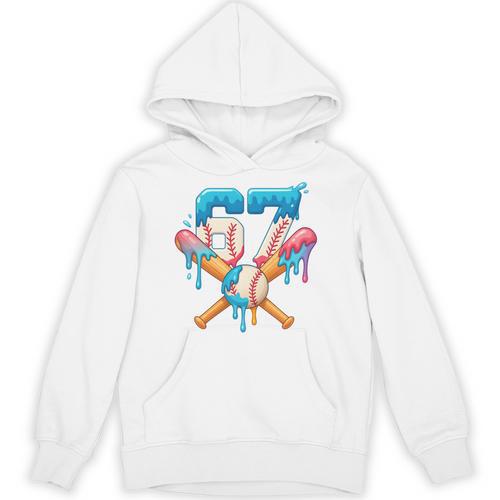 67 Baseball Life Style 101 Apparel Youth Drip Baseball Boys Unisex Hoodie - Sportilla