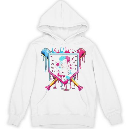 9th Birthday Boys Baseball Ice Cream Drip Boys Baseball Unisex Hoodie - Sportilla
