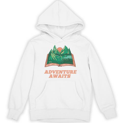 Adventure Awaits a Idea For Book Lovers Unisex Hoodie - Bookorys CA