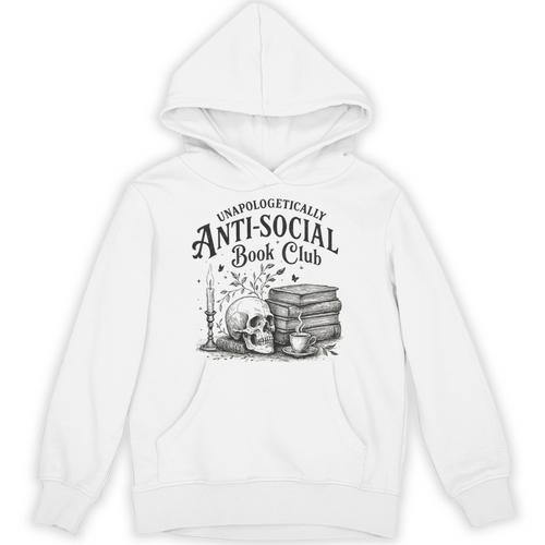 Anti-Social Book Club Bookish Introvert Readers Unisex Hoodie - Bookorys UK