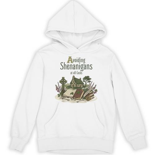 Avoiding Shenanigans Irish St Patricks Day Book Reader Unisex Hoodie - Bookorys AU