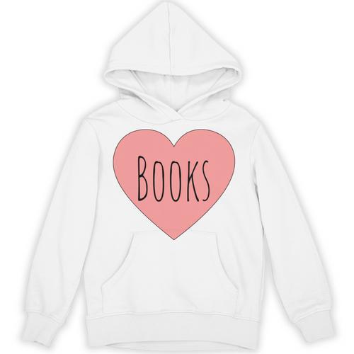 Back To School Heart Love Reading Cute I Love Books Unisex Hoodie - Bookorys CA