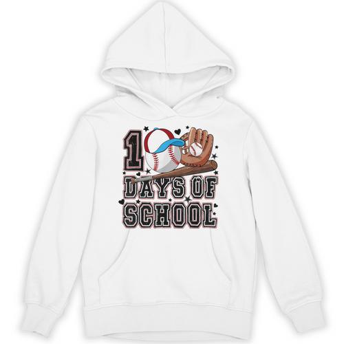 Baseball 100 Days Of School Happy 100th Day Teachers Kids Unisex Hoodie - Sportilla