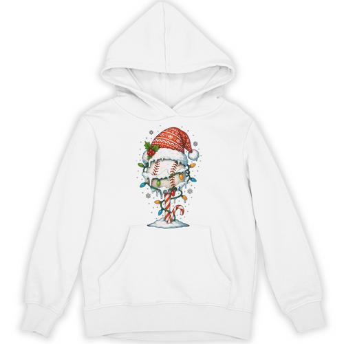 Baseball Christmas Ball Hat Snow Winter Premium Tri-Blend Unisex Hoodie - Sportilla