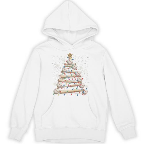 Baseball Christmas Tree Light Xmas Tees Boys Kids Men Unisex Hoodie - Sportilla