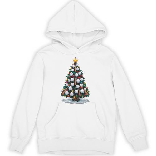 Baseball Christmas Tree Men Boys Youth Santa Sports Unisex Hoodie - Sportilla