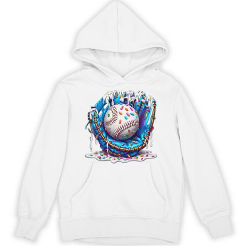 Baseball Drip For Boys Ice Cream Drip Youth Baseball Boys Premium Tri-Blend Unisex Hoodie - Sportilla