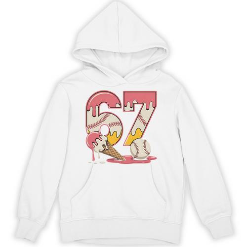 Baseball Drip Number 67 Player Ice Cream Or 67th Birthday Unisex Hoodie - Sportilla