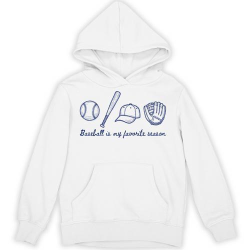Baseball Is My Favorite Season Sports Minimalist Line Art Unisex Hoodie - Sportilla