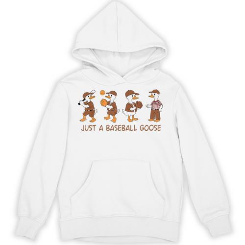 Baseball Goose Baseball Silly Goose Game Day Sports Unisex Hoodie - Sportilla