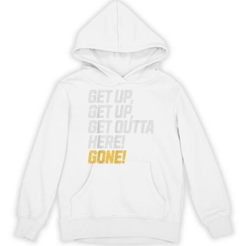 Baseball Player Get Up Get Outta Here Gone Home Run Unisex Hoodie - Sportilla