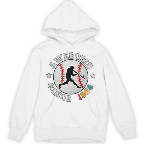 Birthday Baseball Lover 40 Years Old Awesome Since 1986 Premium Tri-Blend Unisex Hoodie - Sportilla