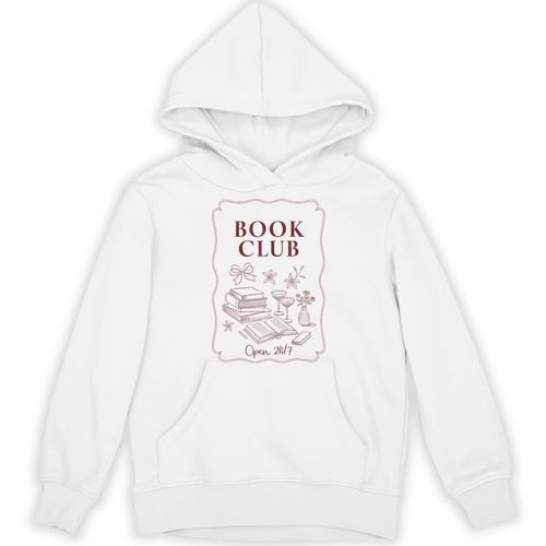 Book Club Open Vintage Aesthetic Books Unisex Hoodie - Bookorys UK