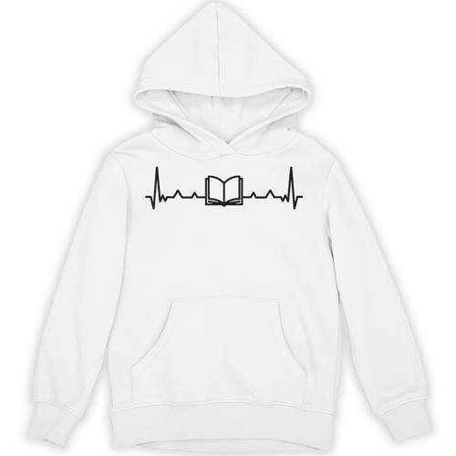Book Heartbeat Book Shirt For Book Lover Unisex Hoodie - Bookorys