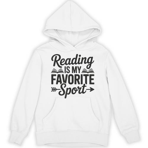 Book Lover Saying Humor Reading Is My Favorite Sport Unisex Hoodie - Bookorys DE