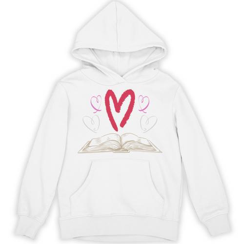 Book Lover Valentines Day Librarian Idea Reading Unisex Hoodie - Bookorys CA