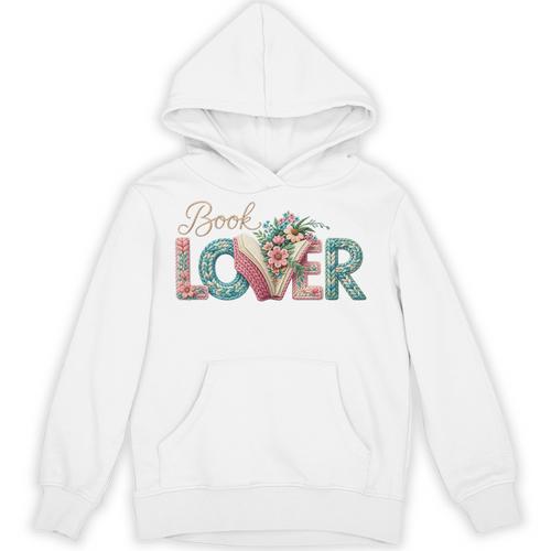 Book Lover Vintage Bookworm Floral Reading Women Girls Unisex Hoodie - Bookorys CA