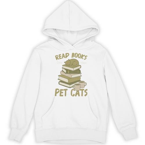 Book Lover Women Read Books Pet Cats Premium Tri-Blend Unisex Hoodie - Bookorys AU