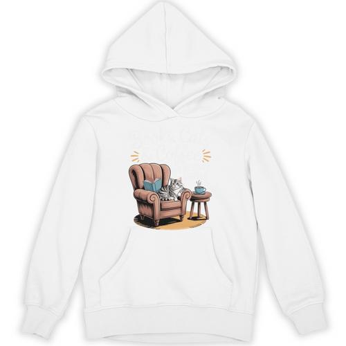 Book Lovers Cats Unisex Hoodie - Bookorys AU